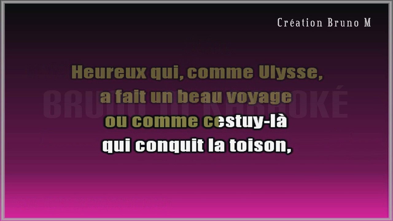 Ridan - Ulysse KARAOKE / INSTRUMENTAL