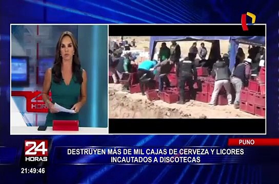 Puno: destruyen más de mil cajas de cervezas incautadas