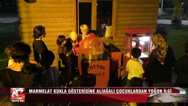 Marmelat Kukla Gösterisine Aliağalı Çocuklardan Yoğun İlgi