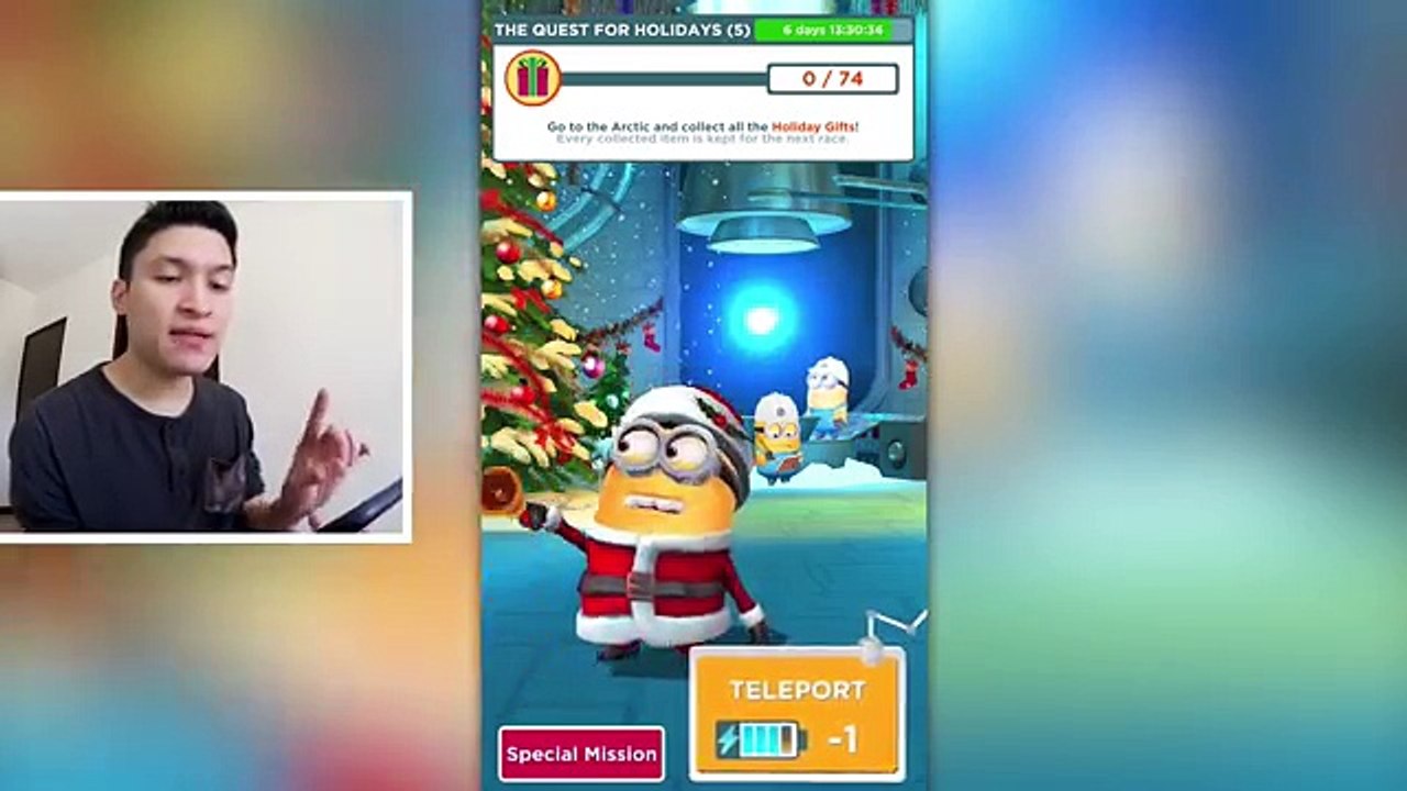 SANTA MINION!!! Despicable Me: Minion Rush Christmas Update Gameplay
