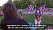 Royal fans decend on Windsor to watch Harry wed Meghan