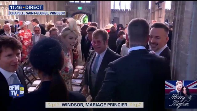Mariage Princier Arrivee D Elton John A La Chapelle St Georges A
