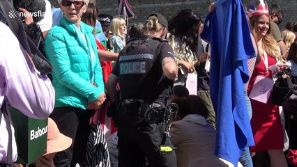 Woman faints in dense crowds at Royal wedding