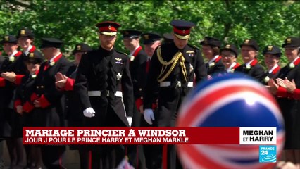 Mariage princier à Windsor : Le Prince Harry arrive à la Chapelle