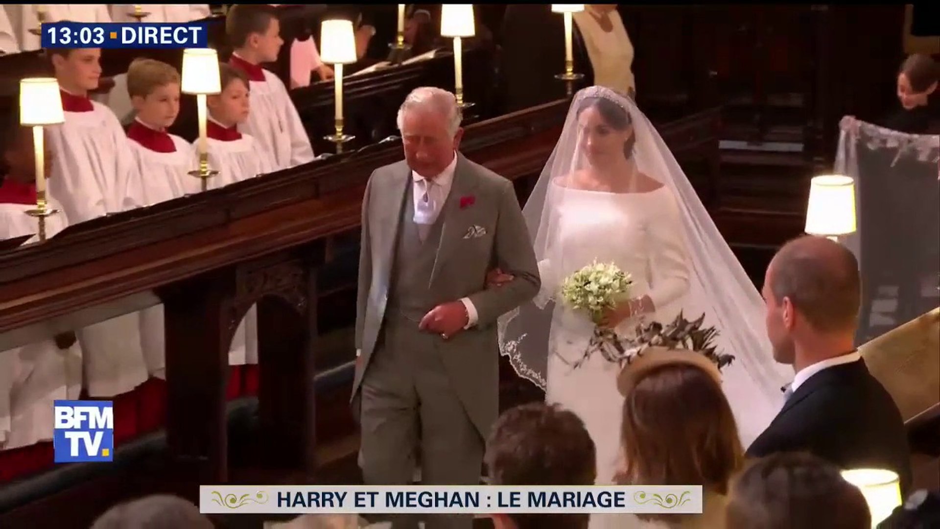 Mariage Princier Meghan Markle Fait Son Entree Dans La Chapelle