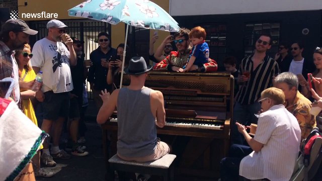 Royal wedding street party in Hackney, London