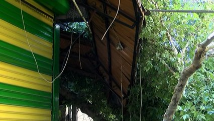 Tarihi hamamda çökme sonrası hasar oluştu