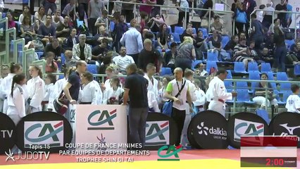 TAPIS 15 - COUPE DE FRANCE MINIMES PAR EQUIPES DE DEPARTEMENTS TROPHEE SHIN GI TAI CREDIT AGRICOLE 2018 - LIVE 7 (185)