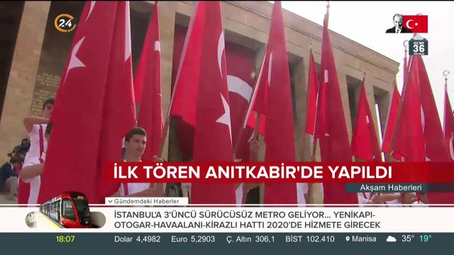 İlk tören Anıtkabir'de yapıldı