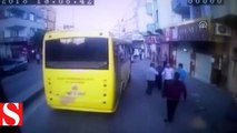 Gaziantep�te bıçaklı ve sopalı grubun halk otobüsüne saldırı anı kamerada