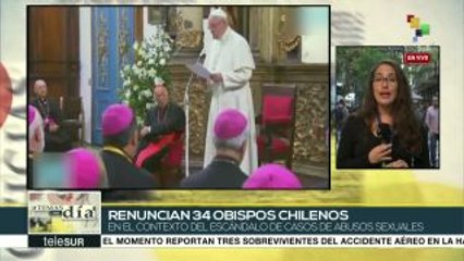 Obispos chilenos presentan su renuncia ante el papa Francisco