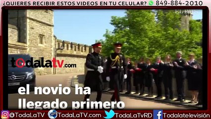 La llegada del  príncipe Enrique Enrique  a la boda real-YOUTUBE-VIDEO