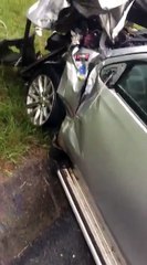 ACCIDENT SUR L'AUTOROUTE DU NORD UN CAR UTB ET UNE PERSONNELLE