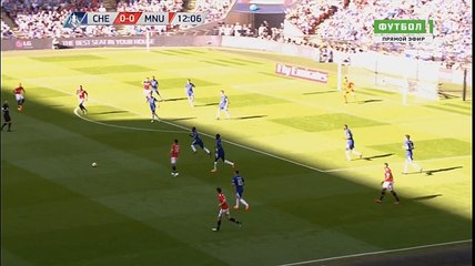MU ĐÁP TRẢ! Đường treo bóng của Young bên cánh trái quá sâu và không gây khó khăn cho Courtois.