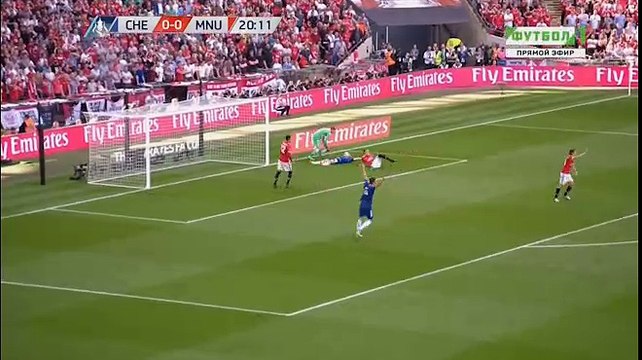 BÀN THẮNG! TỈ SỐ LÀ 1-0 CHO CHELSEA! Hazard dễ dàng đánh bại De Gea trên chấm phạt đền, mở tỉ số trận đấu.