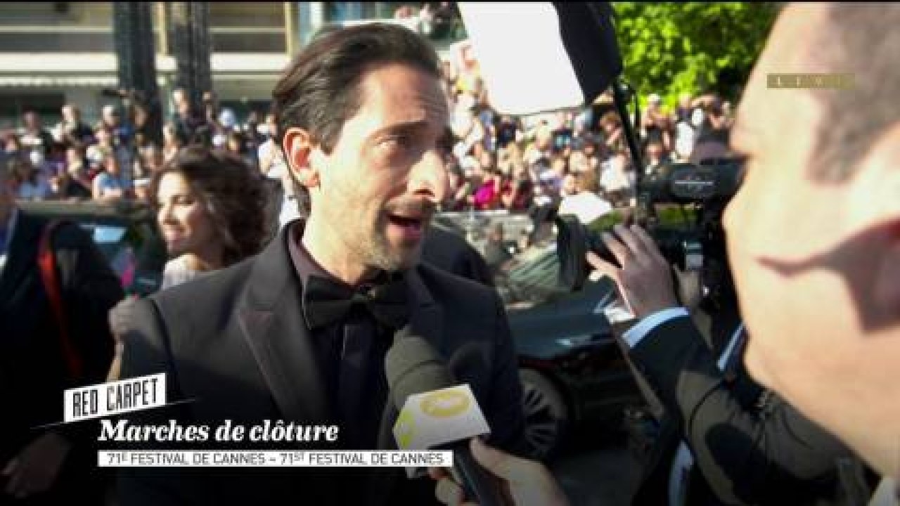 Adrien Brody au micro de Didier Allouch sur le tapis rouge - Cannes 2018