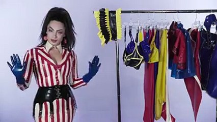 Looking to get lubed up? Try this this high-gloss latex look.