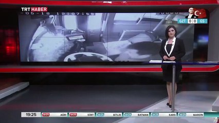 Halk otobüsüne saldırı anı kamerada