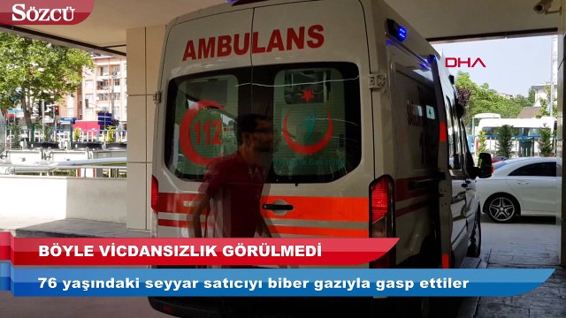 Yaşlı adamın yüzüne biber gazı sıkıp parasını aldılar
