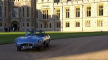 Prince Harry and Meghan depart Windsor Castle in sports car