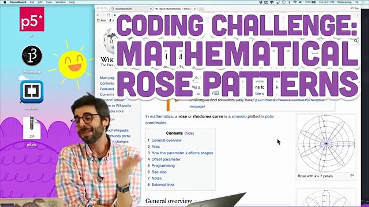 Coding Challenge #55: Mathematical Rose Patterns