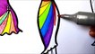 Learn To Draw and Color Girls Clothes Drawing Pages l Learn Rainbow Art Colours Colored Markers