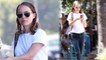 Natalie Portman goes makeup-free in a white T-shirt and jeans for lunch date with friend in Los Angeles