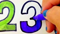 Como Dibujar y Colorear Los Números Aprende Colores Dibujos Para Niños Draw Numbers Kids Color Paint