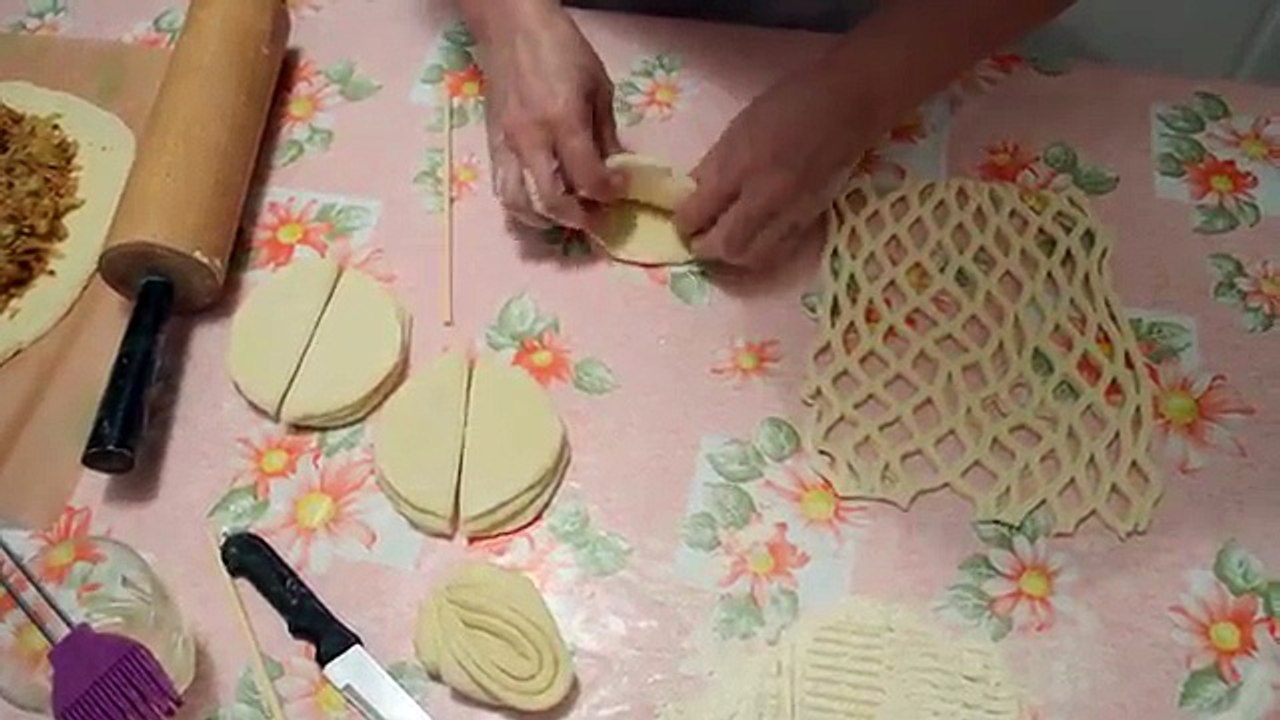 Пирог с капустой.Цветок из 6 лепестков.МОЯ ИДЕЯ.My idea.Flower Bread