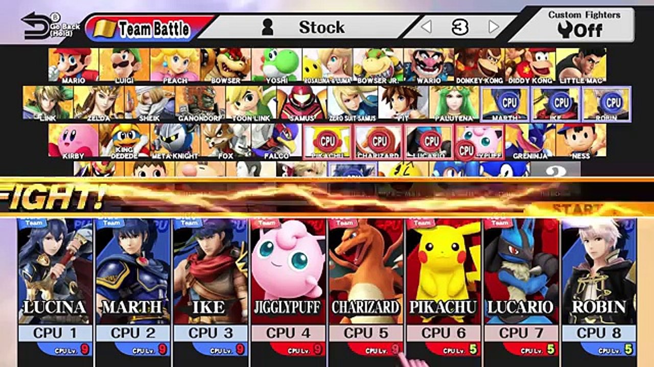 Super Smash Bros Wii U Fire Emblem vs Pokemon 8 Player Gameplay