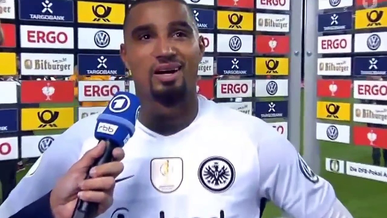 Kevin Prince Boateng mit Tränen in den Augen im Interview nach sensationellem D