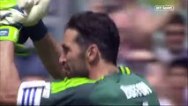 Incredible scenes! Gianlugi Buffon is given the perfect send off by Juventus players and fans