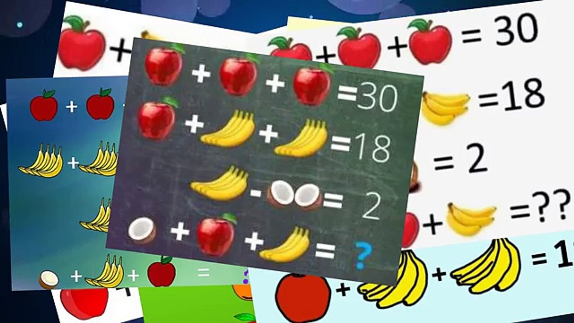 3 Math Riddles for Geniuses (Fruit Math Puzzle)