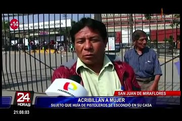 San Juan de Miraflores: mujer es baleada por pandilleros