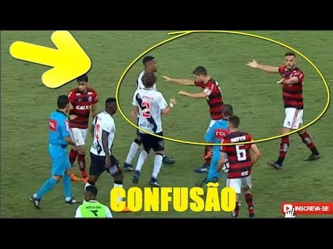 BRIGA E CARTÕES VERMELHOS NO CLÁSSICO ENTRE FLAMENGO 1 x 1 VASCO NO MARACA