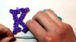 Rainbow Loom Bands Letter K Charm Using Just a Crochet Hook