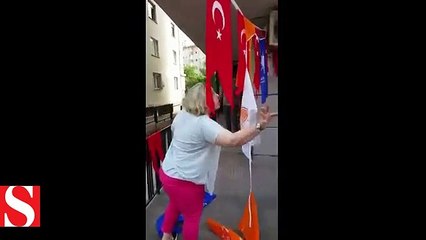 CHP üyesi kadın AK Parti seçim bürosuna saldırdı