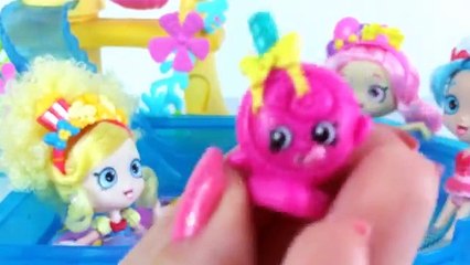 FESTA NA PISCINA COM SHOPKINS E ABRINDO SURPRESAS EM PORTUGUES