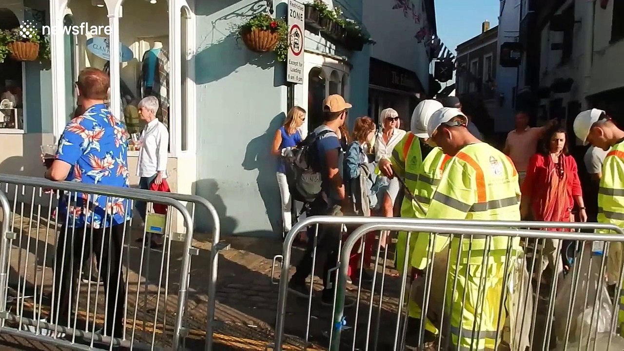 Drunken revellers take to streets of Windsor after wedding