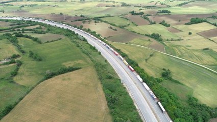 Kapıkule'de 20 Kilometrelik TIR Kuyruğu Oluştu