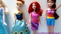 Búp Bê Công Chúa Disney Mặc Váy Cưới (Bí Đỏ) Queen Elsa Anna Ariel With Beautiful Long Gowns