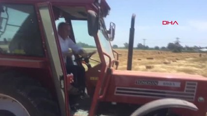 Osmaniye - Muharrem İnce, Traktör Sürüp, Saman Balyaladı