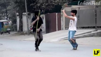 PSYCHO Guy On Street PRANK||LahoriFied||