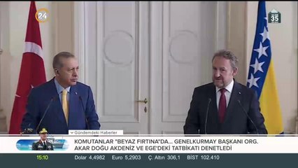 Descargar video: Cumhurbaşkanı Erdoğan ile Boşnak lider İzzetbegoviç açıklama yapıyor