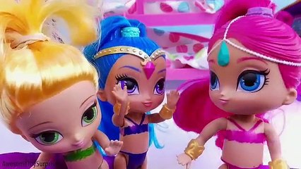 Shimmer and Shine Bath Paint Toy Surprises Best Learn Colors Video for Kids Nick Jr Bathtime Fun