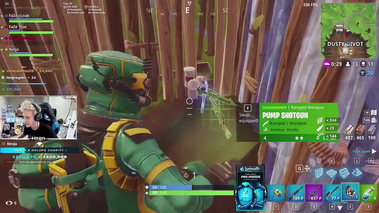 Ninja vs Faze Game 2 Insane Clutch! - Fortnite Tournament Gameplay
