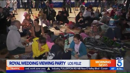 Royal Wedding Viewing Party Held at Meghan Markle`s School in L.A.