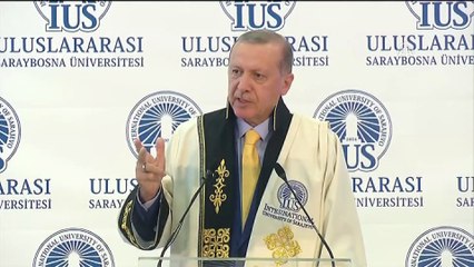 Cumhurbaşkanı Erdoğan: '2700 Filistinli sivilin yaralanmasını basit birkaç kınamayla savuşturuyorlar' - SARAYBOSNA