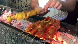 Typical food from different countries - food collection - Street food