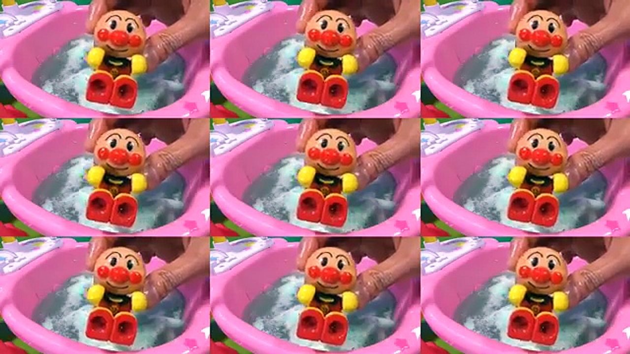 アンパンマン はたらくくるま ゴミ収集車 ポイポイブーブー バイキンマンに泡にとじこめられた！カラフルあわあわお風呂プールで洗い流そう！誰が出てくるかな？ ❤ おもちゃ アニメ トイ キッズ